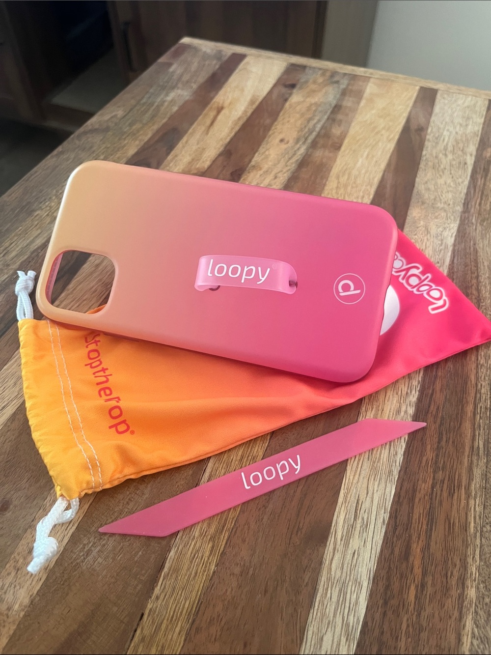 Loopy Case for iPhone 11 with 2 loops-Pink Lemonade Ombré